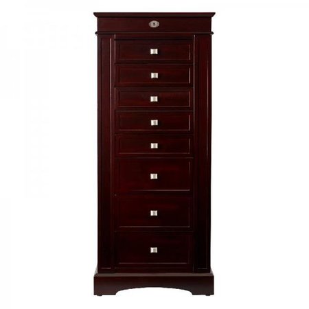 MELE & CO Mele & Co 00915F14 Olympia Wooden Jewelry Armoire in Dark Walnut Finish 00915F14